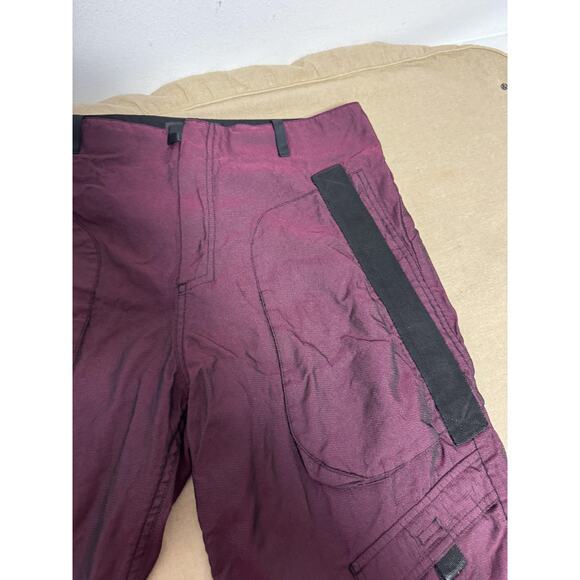 Alexander Wang Shorts Mens 32 Burgundy Black Utility Cargo Mesh Lined Zip Fly - Picture 3 of 15
